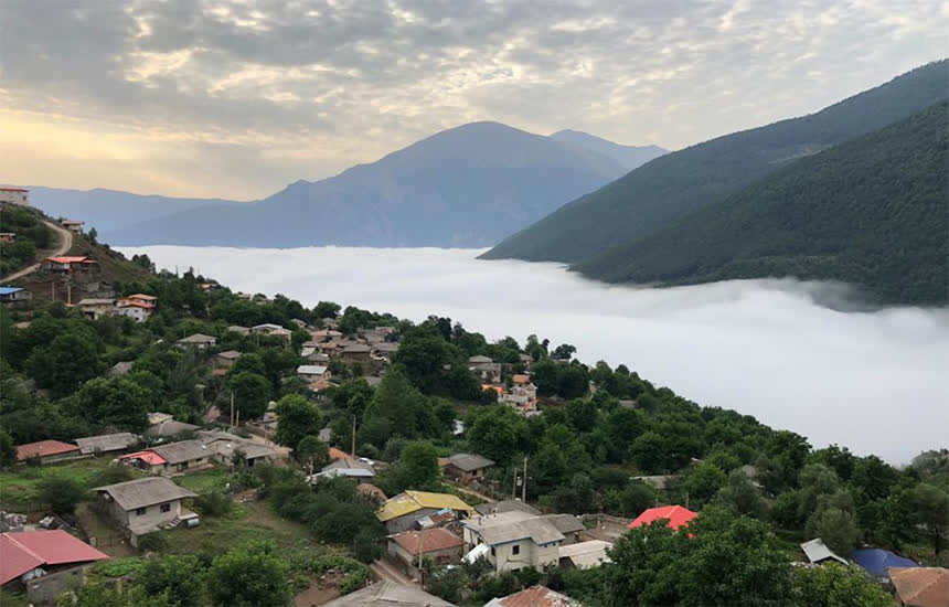 روستای فشکور بر فراز ابرها